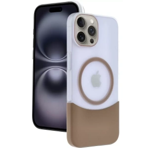 Hubrendy SH Joko Apple İphone 15 Pro Max Velar Magsafe Kapak - Çöl Titanyum