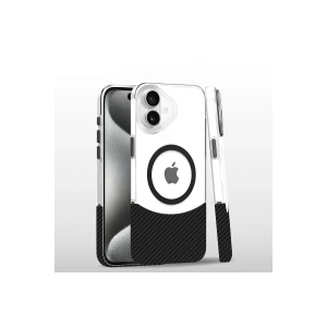 Hubrendy SH Joko Apple İphone 16 Plus Carbon Puzzle Magsafe Kapak - Siyah-2
