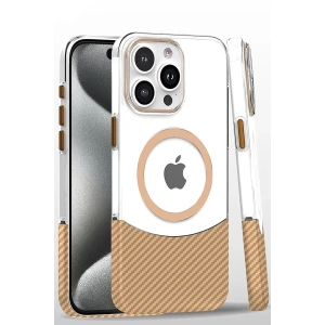 Hubrendy SH Joko Apple İphone 16 Pro Carbon Puzzle Magsafe Kapak - Desert
