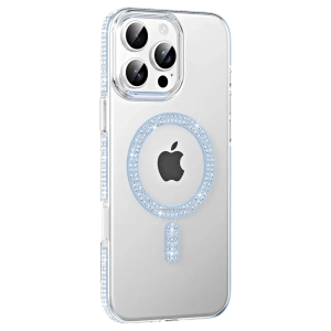 Hubrendy SH Joko Apple İphone 16 Pro Max Move Taşlı Magsafe Kapak - Mavi