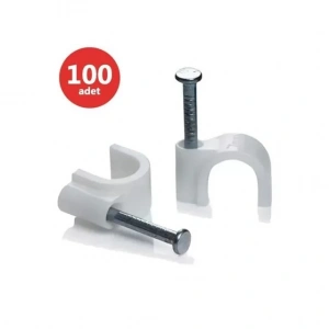 Hubrendy SH Karya 8 Numara 25 Mm Çelik Çivili Kroşe (100lü Paket)