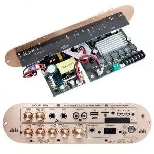 Hubrendy SH Magicvoice D90 2.1 Kanal 200w Profesyonel Amfi Kartı Bluetooth Usb Rca Subwoofer Kontrollü