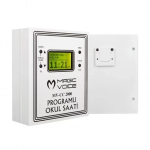Hubrendy SH Magicvoice Mv-cc2000 Usb Duvar Tipi Programlı 20 Adet Mp3 Formatı Zil / İstiklal Marşlı Akıllı Dijital Okul Saati (çan Takılabilir)