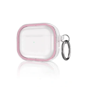 Hubrendy SH Movenchy Apple Airpods Pro 2 (2.nesil) Shiny Şeffaf Kılıf - Pembe