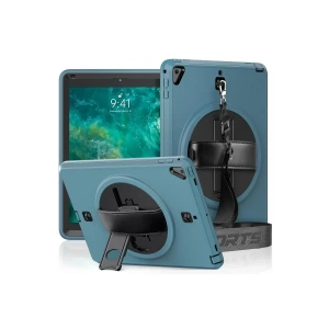 Hubrendy SH Newface Apple İpad 5 Air 9.7 Kılıf Strap-c Otterbox Tablet Kapak - Mavi