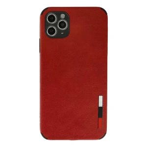 Hubrendy SH Newface Apple İphone 11 Pro Kılıf Loop Deri Silikon - Kırmızı