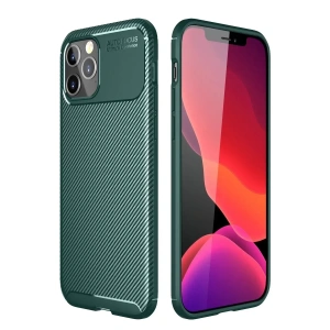 Hubrendy SH Newface Apple İphone 11 Pro Max Kılıf Auto Focus Karbon Kapak - Yeşil