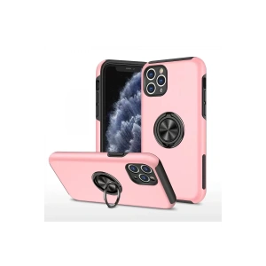 Hubrendy SH Newface Apple İphone 11 Pro Max Kılıf Elit Yüzüklü Kapak - Pembe