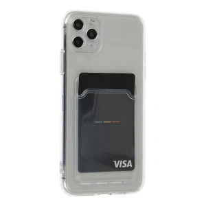 Hubrendy SH Newface Apple İphone 11 Pro Max Kılıf Kart Şeffaf Silikon - Şeffaf
