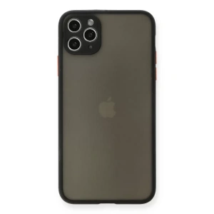 Hubrendy SH Newface Apple İphone 11 Pro Max Kılıf Montreal Silikon Kapak - Siyah