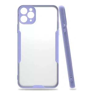 Hubrendy SH Newface Apple İphone 11 Pro Max Kılıf Platin Silikon - Lila