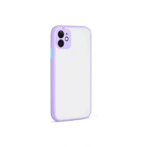 Hubrendy SH Newface Apple İphone 12 Kılıf Montreal Silikon Kapak - Mor