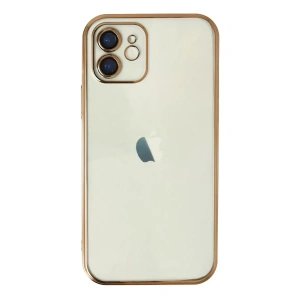 Hubrendy SH Newface Apple İphone 12 Kılıf Razer Lensli Silikon - Gold