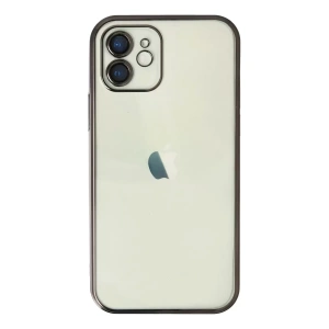 Hubrendy SH Newface Apple İphone 12 Kılıf Razer Lensli Silikon - Siyah