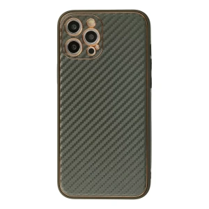 Hubrendy SH Newface Apple İphone 12 Pro Kılıf Coco Karbon Silikon - Füme