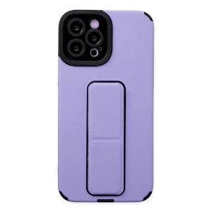 Hubrendy SH Newface Apple İphone 12 Pro Max Kılıf Mega Standlı Silikon - Lila
