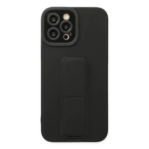 Hubrendy SH Newface Apple İphone 12 Pro Max Kılıf Mega Standlı Silikon - Siyah