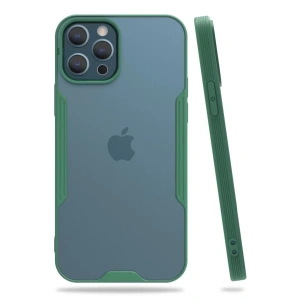 Hubrendy SH Newface Apple İphone 12 Pro Max Kılıf Platin Silikon - Yeşil