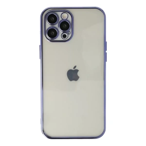 Hubrendy SH Newface Apple İphone 12 Pro Max Kılıf Razer Lensli Silikon - Mor