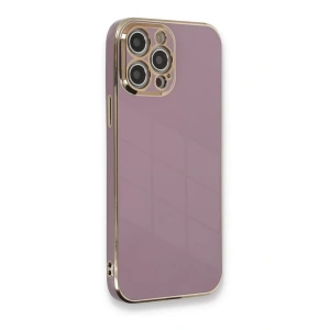 Hubrendy SH Newface Apple İphone 12 Pro Max Kılıf Volet Silikon - Mor