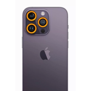 Hubrendy SH Newface Apple İphone 12 Pro Max Neon Fosforlu Kamera Lens - Sarı