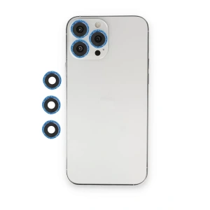 Hubrendy SH Newface Apple İphone 12 Pro Shine Kamera Lens - Mavi