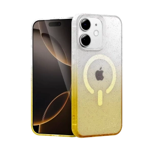 Hubrendy SH Newface Apple İphone 12 Pummel Shiny Magsafe Kapak - Gold