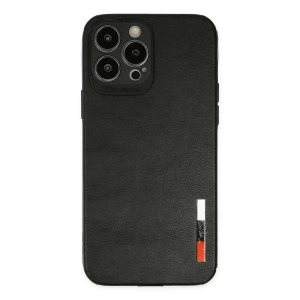 Hubrendy SH Newface Apple İphone 13 Pro Kılıf Loop Deri Silikon - Siyah