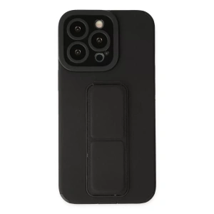 Hubrendy SH Newface Apple İphone 13 Pro Kılıf Mega Standlı Silikon - Siyah