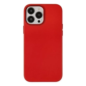 Hubrendy SH Newface Apple İphone 13 Pro Max Kılıf Asya Deri Silikon - Kırmızı