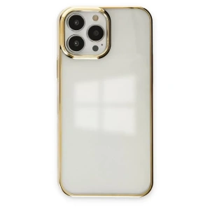 Hubrendy SH Newface Apple İphone 13 Pro Max Kılıf Element Silikon - Gold