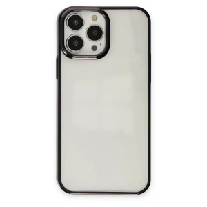 Hubrendy SH Newface Apple İphone 13 Pro Max Kılıf Element Silikon - Siyah