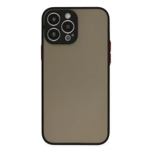 Hubrendy SH Newface Apple İphone 13 Pro Max Kılıf Montreal Silikon Kapak - Siyah