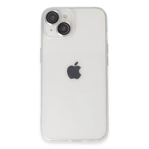 Hubrendy SH Newface Apple İphone 14 Kılıf Luko Lens Silikon - Gümüş