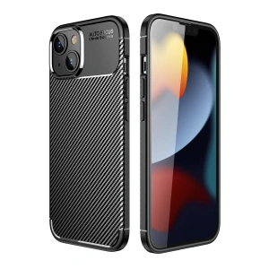 Hubrendy SH Newface Apple İphone 14 Plus Kılıf Auto Focus Karbon Kapak - Siyah