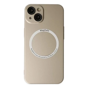 Hubrendy SH Newface Apple İphone 14 Plus Kılıf Jack Magneticsafe Lens Silikon - Gold