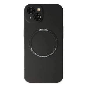 Hubrendy SH Newface Apple İphone 14 Plus Kılıf Jack Magneticsafe Lens Silikon - Siyah