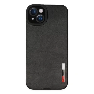 Hubrendy SH Newface Apple İphone 14 Plus Kılıf Loop Deri Silikon - Siyah