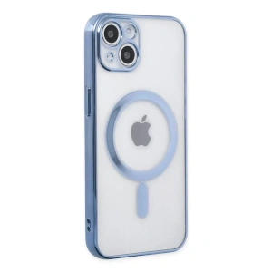 Hubrendy SH Newface Apple İphone 14 Plus Kılıf Magneticsafe Lazer Silikon - Sierra Blue