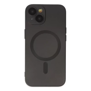 Hubrendy SH Newface Apple İphone 14 Plus Kılıf Moshi Lens Magneticsafe Silikon - Siyah