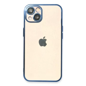 Hubrendy SH Newface Apple İphone 14 Plus Kılıf Razer Lensli Silikon - Açık Mavi