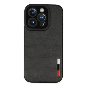 Hubrendy SH Newface Apple İphone 14 Pro Kılıf Loop Deri Silikon - Siyah