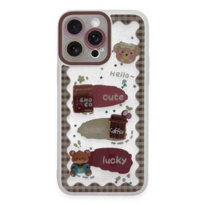 Hubrendy SH Newface Apple İphone 14 Pro Kılıf Sweet Desenli Silikon Kapak - Şeffaf