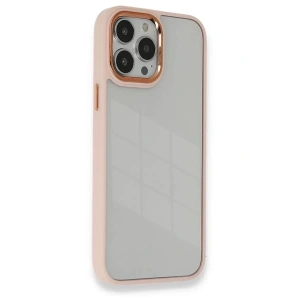 Hubrendy SH Newface Apple İphone 14 Pro Max Kılıf Dora Kapak - Pudra