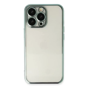 Hubrendy SH Newface Apple İphone 14 Pro Max Kılıf Razer Lensli Silikon - Yeşil
