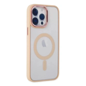Hubrendy SH Newface Apple İphone 14 Pro Max Kılıf Room Magneticsafe Silikon - Pudra