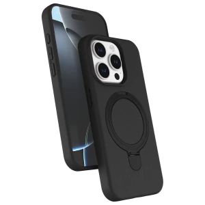 Hubrendy SH Newface Apple İphone 14 Pro Max Regal Magsafe Standlı Kapak - Siyah