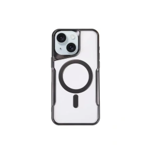 Hubrendy SH Newface Apple İphone 15 Plus Kılıf Boyi Magsafe Silikon Kapak - Siyah