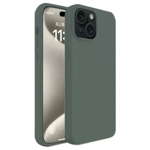 Hubrendy SH Newface Apple İphone 15 Plus Kılıf First Silikon - Koyu Yeşil