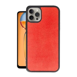 Hubrendy SH Newface Apple İphone 15 Pro Max Kılıf Aras Deri Kapak - Kırmızı